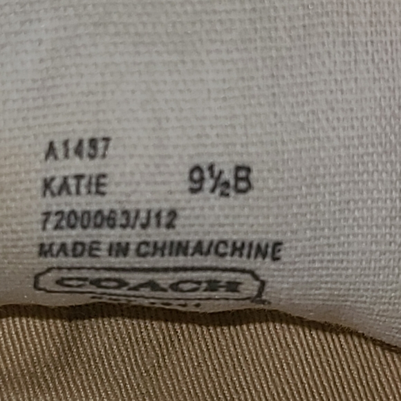 COACH Katie Slip-On Sneakers - Pink and Tan Logo No Lace (Elastic) Size 9.5B - Picture 10 of 11